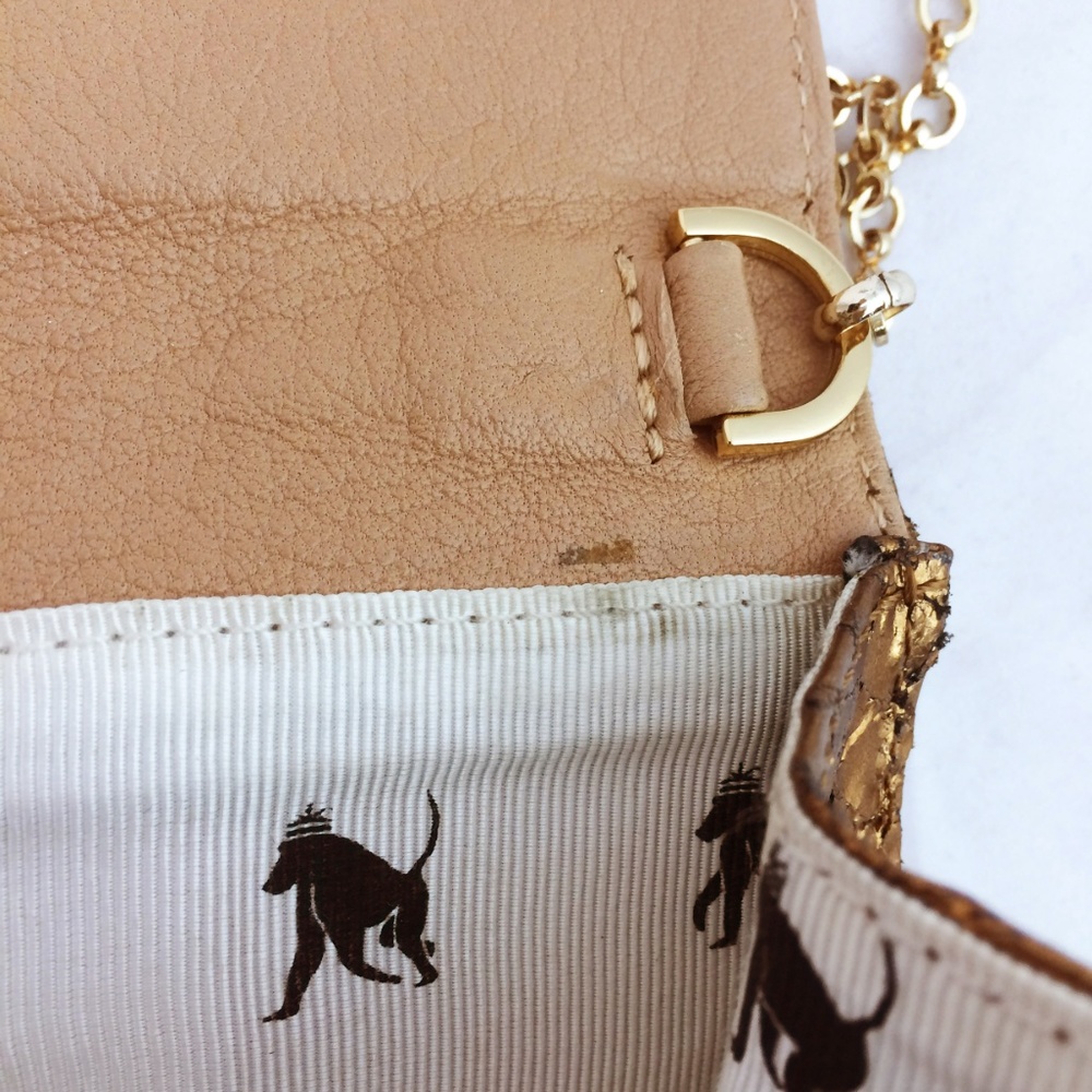 BE & D Snake Embossed Leather Clutch - Picture 3 of 8